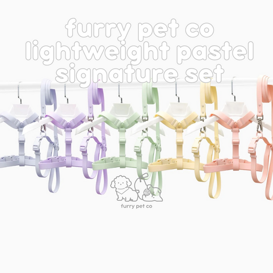 Furry Pet Co Lightweight Pastel Waterproof Signature Walking Set