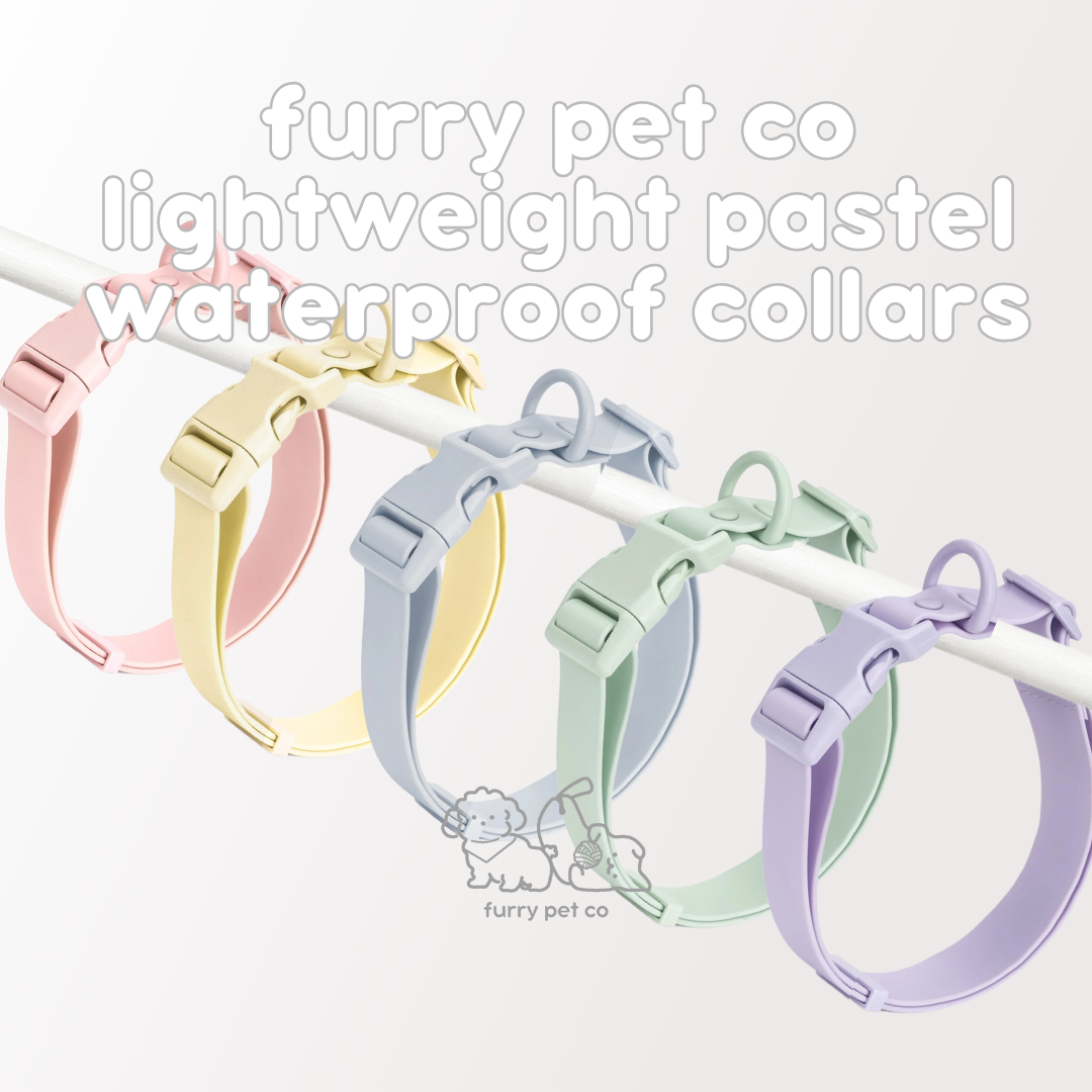 Furry Pet Co Lightweight Pastel Waterproof Collar