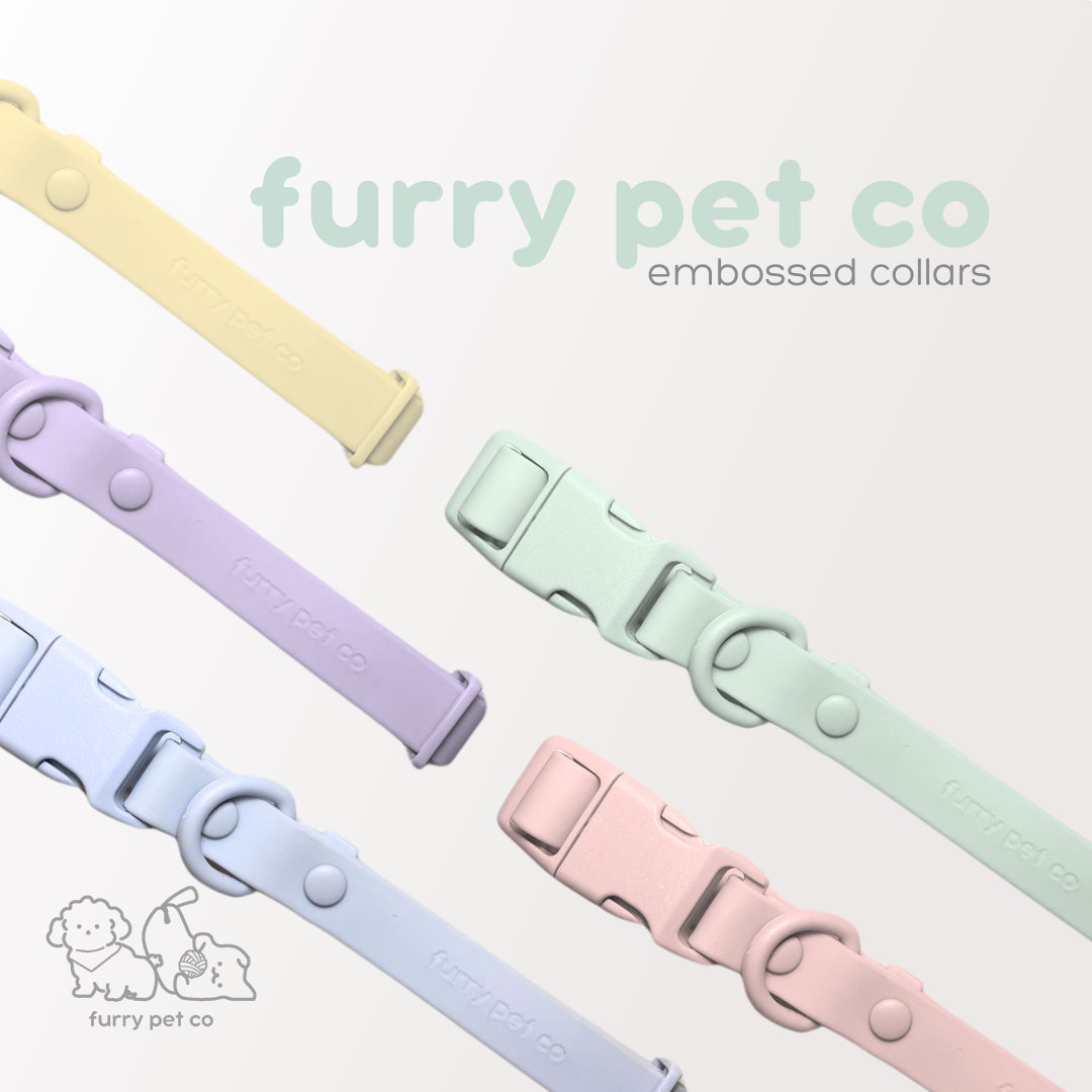 Furry Pet Co Lightweight Pastel Waterproof Collar