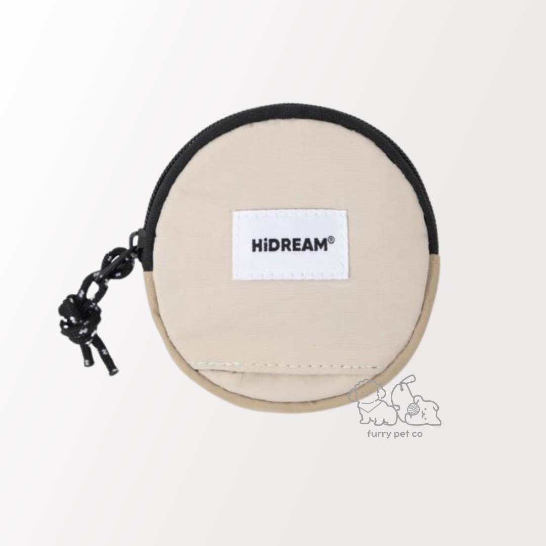 HiDREAM Lightweight Round Poop Bag Holder Pouch Attachable to Harness and Leashes