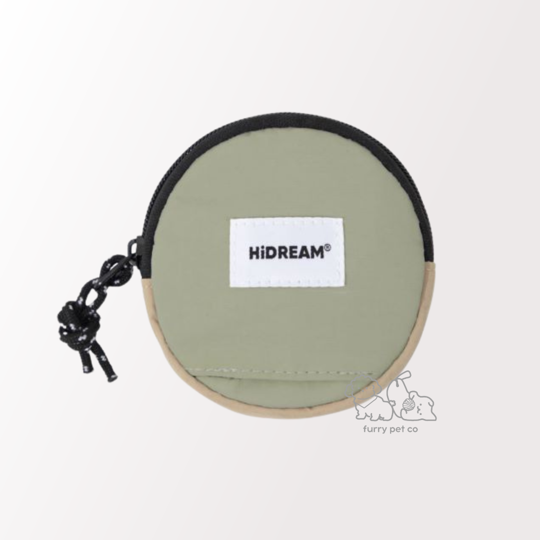 HiDREAM Lightweight Round Poop Bag Holder Pouch Attachable to Harness and Leashes