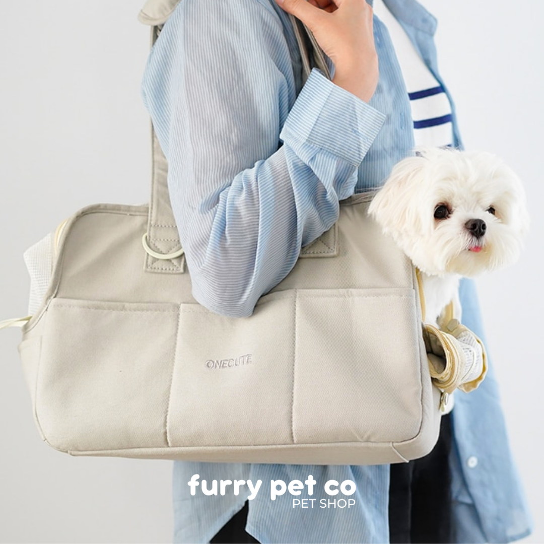 Furry Pet Co Onecute Korean Style Gray Dog Cat Travel Carrier Bag